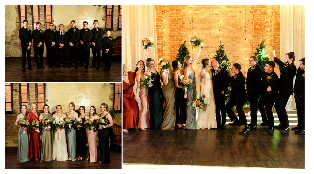 wedding party photos at The Capitol Room in St. Peter, Minnesota 